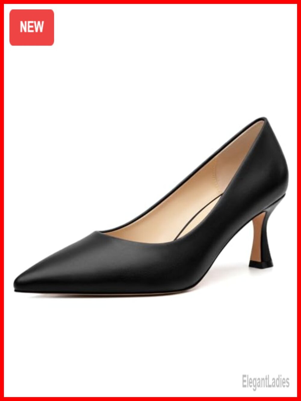 Dressy Pumps Pointed Closed Toe Kitten Heels 2.5 Inch Low Heel Slip On